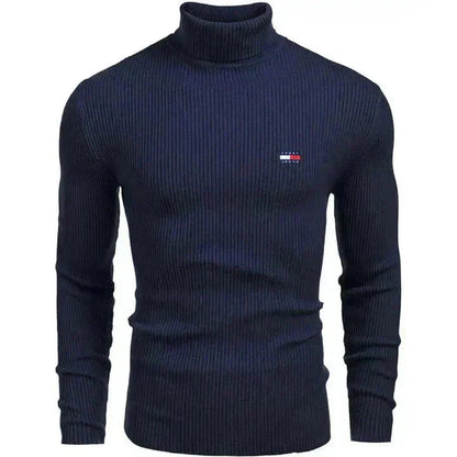 Tommy Hilfiger Turtleneck Classic Knit Sweater Beige - Velmont & Rossi