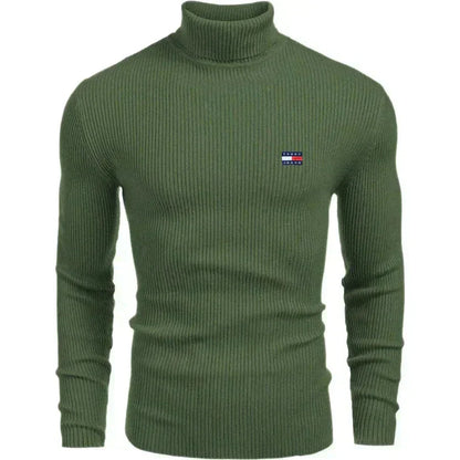 Tommy Hilfiger Turtleneck Classic Knit Sweater Beige - Velmont & Rossi