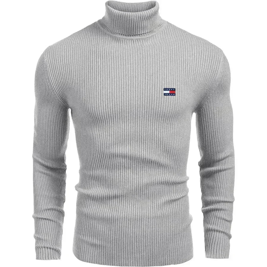 Tommy Hilfiger Turtleneck Classic Knit Sweater Beige - Velmont & Rossi