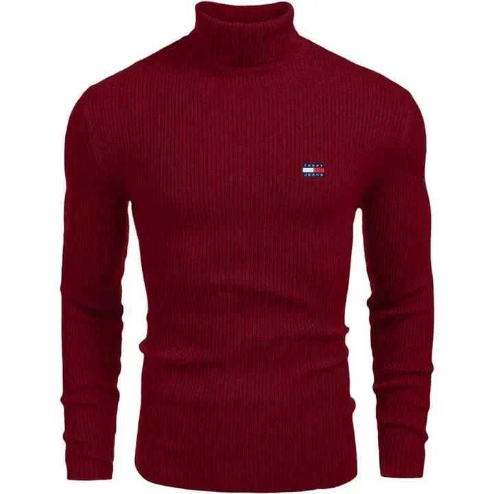 Tommy Hilfiger Turtleneck Classic Knit Sweater Beige - Velmont & Rossi