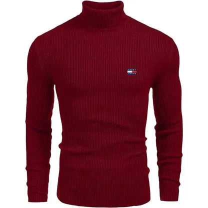 Tommy Hilfiger Turtleneck Classic Knit Sweater Beige - Velmont & Rossi